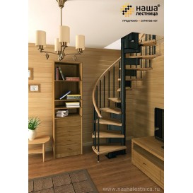 Винтовая модульная лестница из дерева