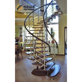 Спиральная лестница в дом из нержавеющих модулей