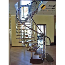 Спиральная лестница в дом из нержавеющих модулей